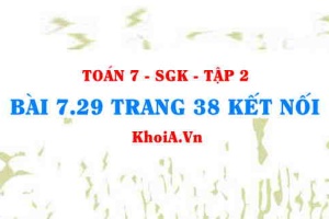 Bài 7.29 trang 38 Toán 7 Kết nối tri thức Tập 2